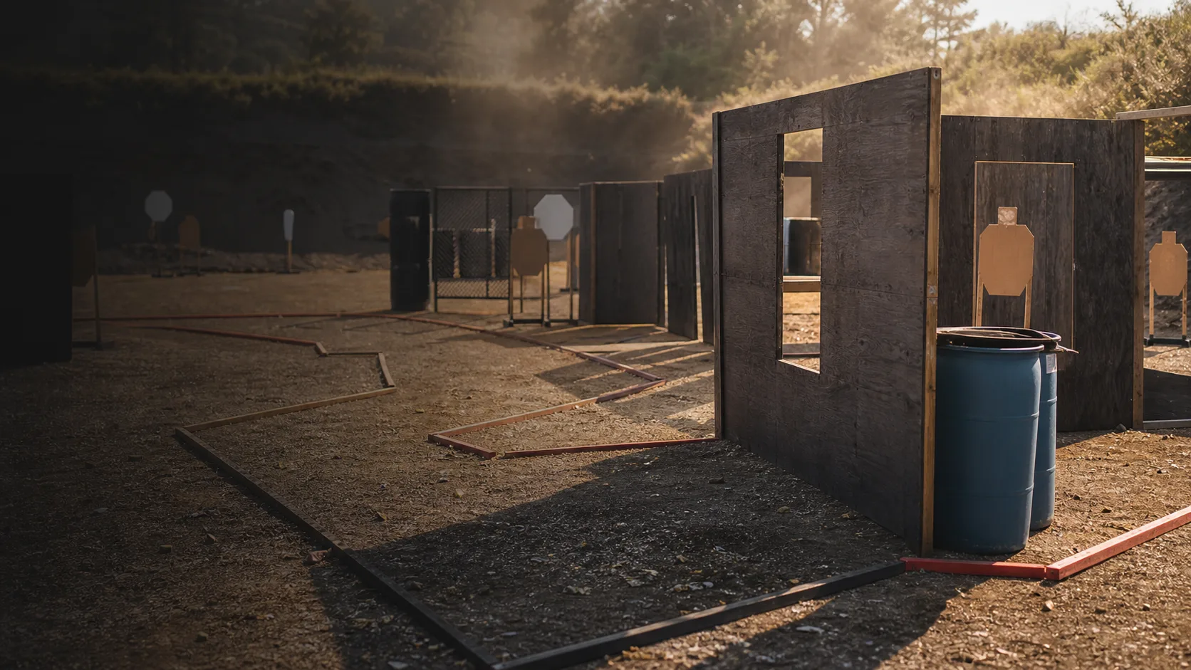 Campo deportivo preparado para el Iberian IPSC Open